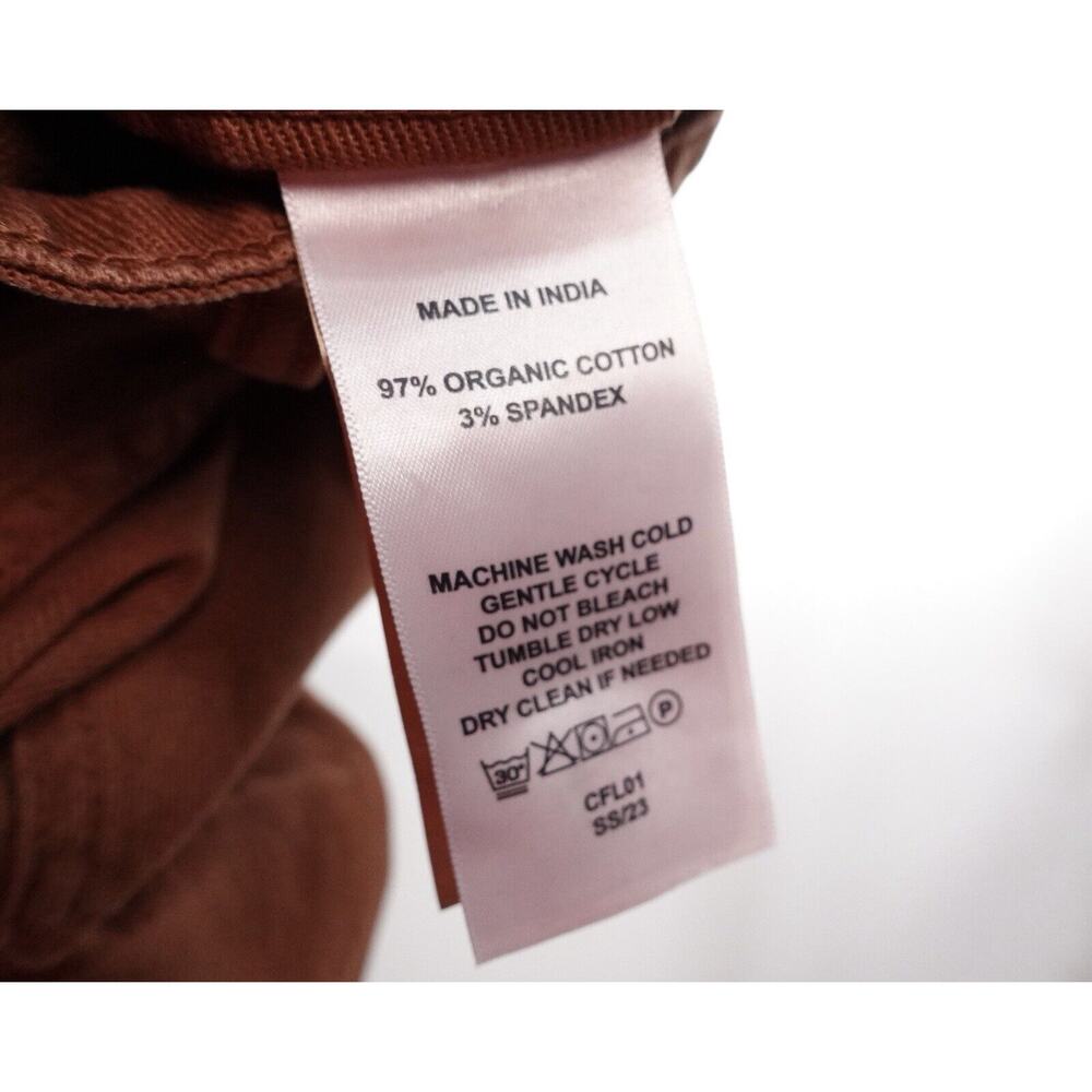 Quince Rust Organic Stretch Cotton Twill Wide Leg Cropped Pants 31 NWT - Picture 12 of 14